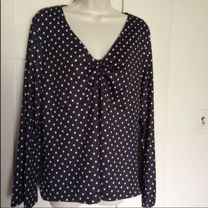 No Boundaries Stretch Polka Dot Blouse.
